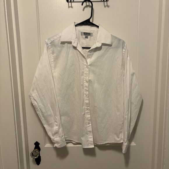 Women’s Edwards Redwood & Ross White Button Down Shirt Size S - Picture 2 of 5